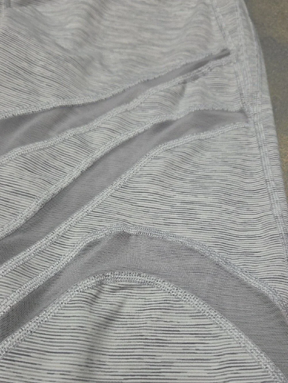 lululemon athletica Light Gray Heather Mesh-Panel Leggings